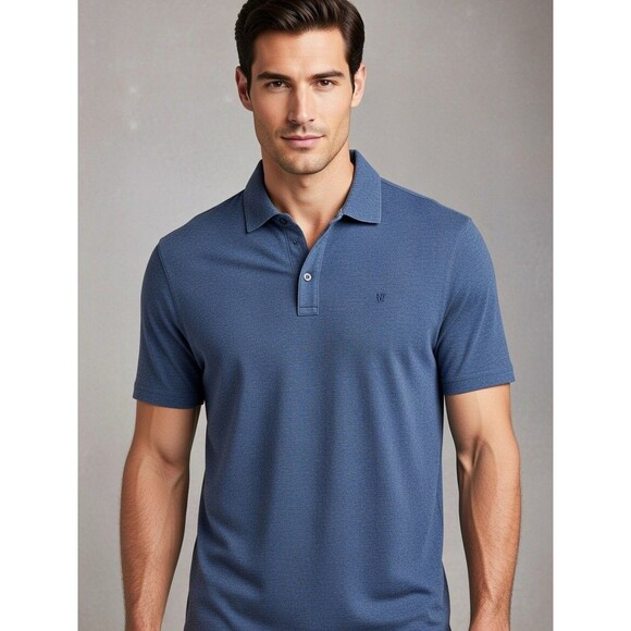 Michael Kors Other - Michael Kors Polo Shirt Mens Medium Blue Embroidered Logo Collared Short Sleeve